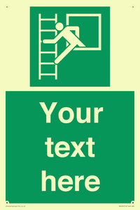 Custom Emergency Escape Ladder Sign